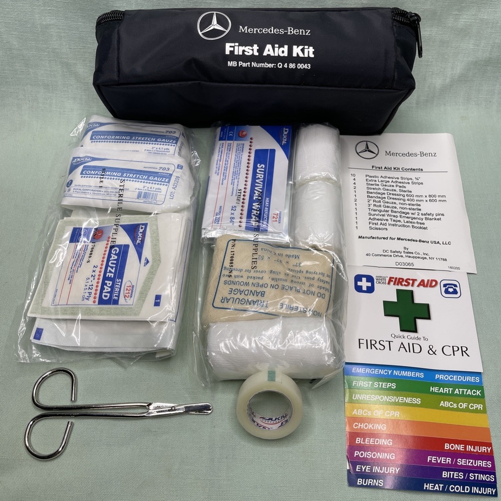 Mercedes Benz OEM First Aid Kit Q4860043 Emergency Medical Kit Case